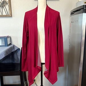 Women’s 41 Hawthorn Size Large Striped Interior Long Sleeve Heavy Cardigan Top